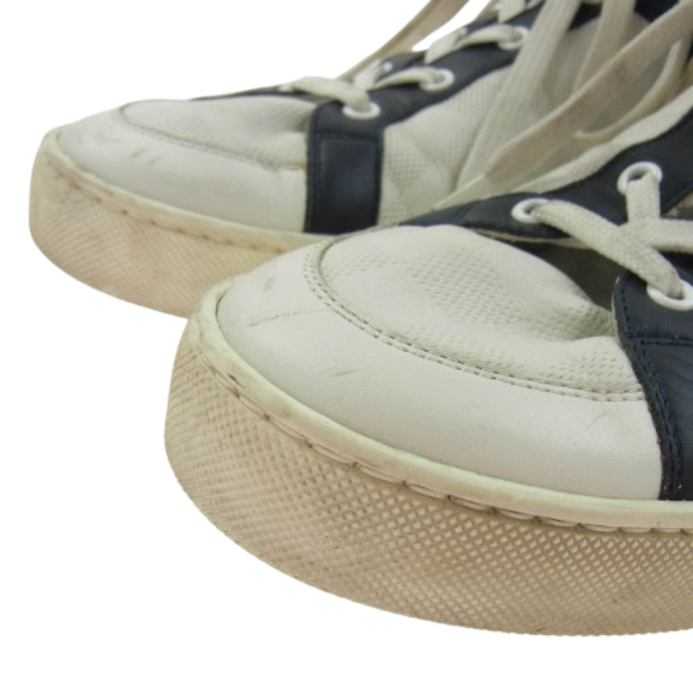 LOUIS VUITTON ルイ・ヴィトン G0 0160 ダミエ サイドライン LVロゴ ハイカット スニーカー ホワイト系 8.5【中古】