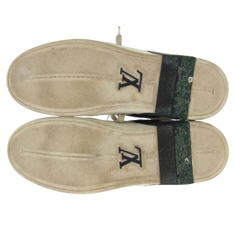 LOUIS VUITTON ルイ・ヴィトン G0 0160 ダミエ サイドライン LVロゴ ハイカット スニーカー ホワイト系 8.5【中古】