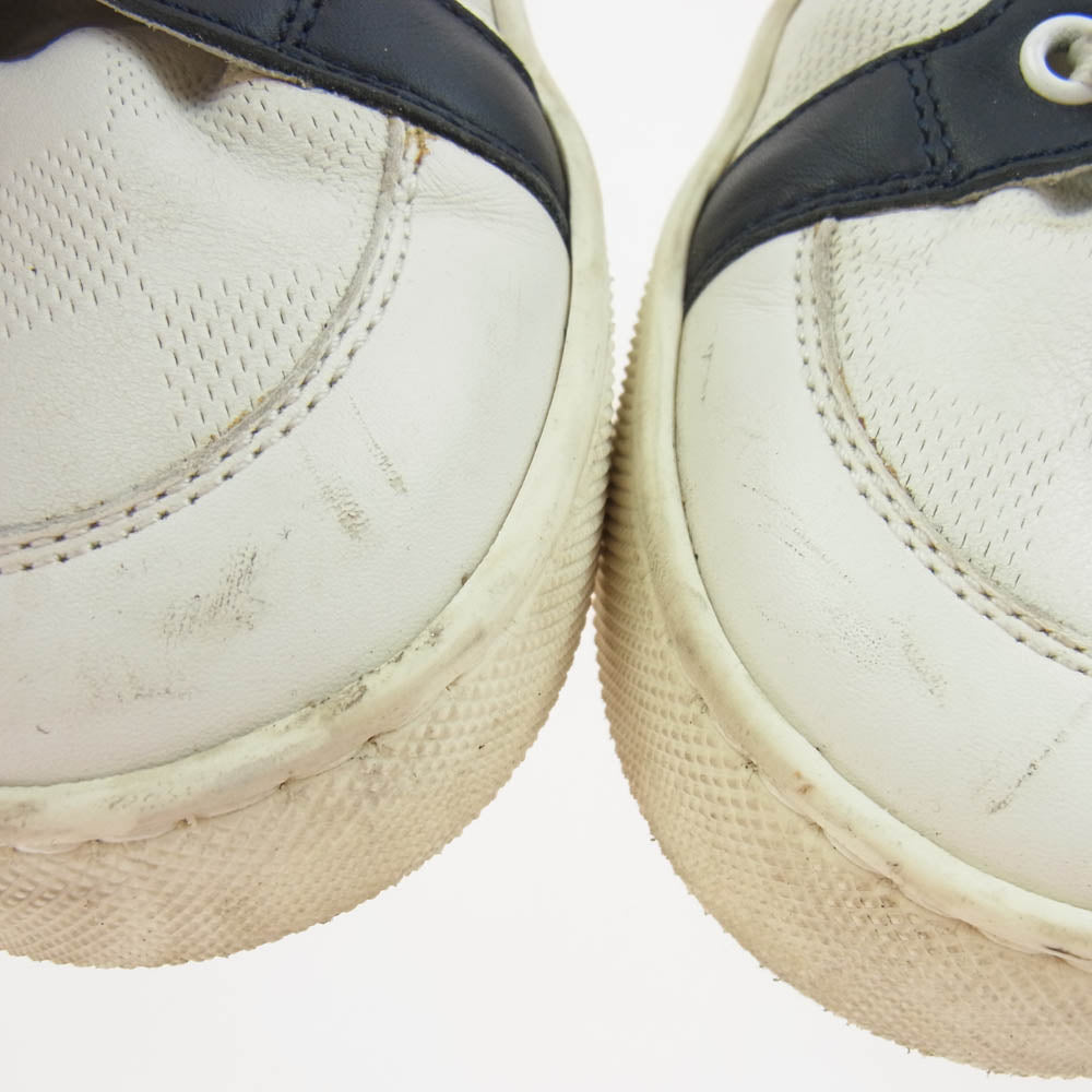 LOUIS VUITTON ルイ・ヴィトン G0 0160 ダミエ サイドライン LVロゴ ハイカット スニーカー ホワイト系 8.5【中古】