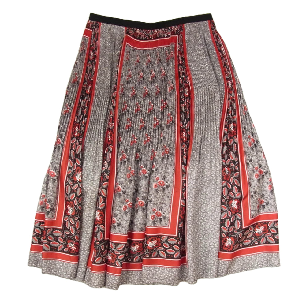 tricot COMME des GARCONS トリココムデギャルソン AD2016 TR-S007 16AW ポリサテン素材 パネルフラワー ギャザー スカート レッド系 S【中古】