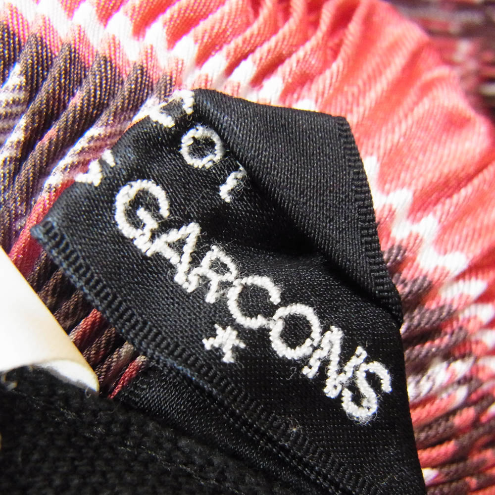 tricot COMME des GARCONS トリココムデギャルソン AD2016 TR-S007 16AW ポリサテン素材 パネルフラワー ギャザー スカート レッド系 S【中古】