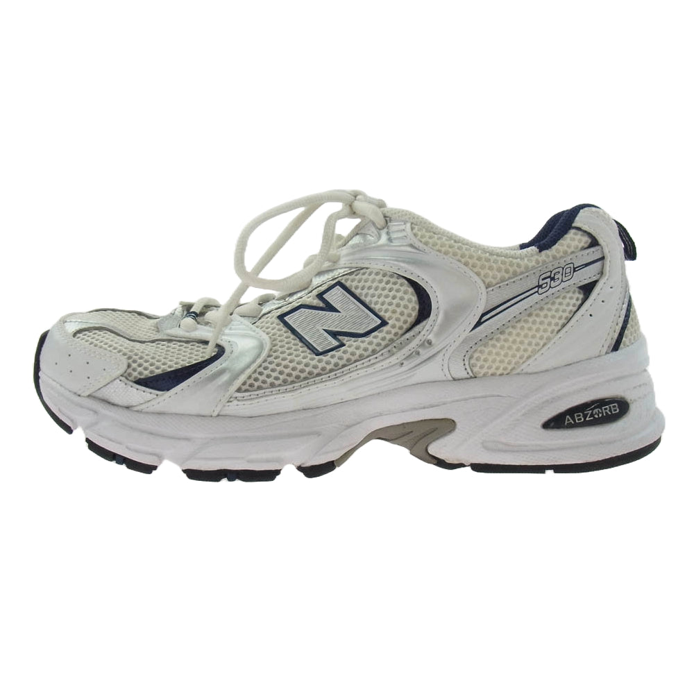 NEW BALANCE ニューバランス MR530SG スニーカー ランニングシューズ ホワイト系 シルバー系 ネイビー系 26cm【中古】