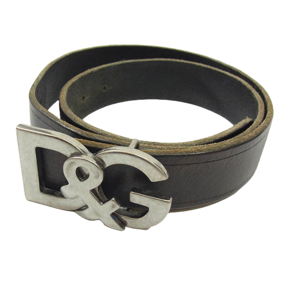 DOLCE&GABBANA ドルチェアンドガッバーナ D&G ロゴバックル レザー