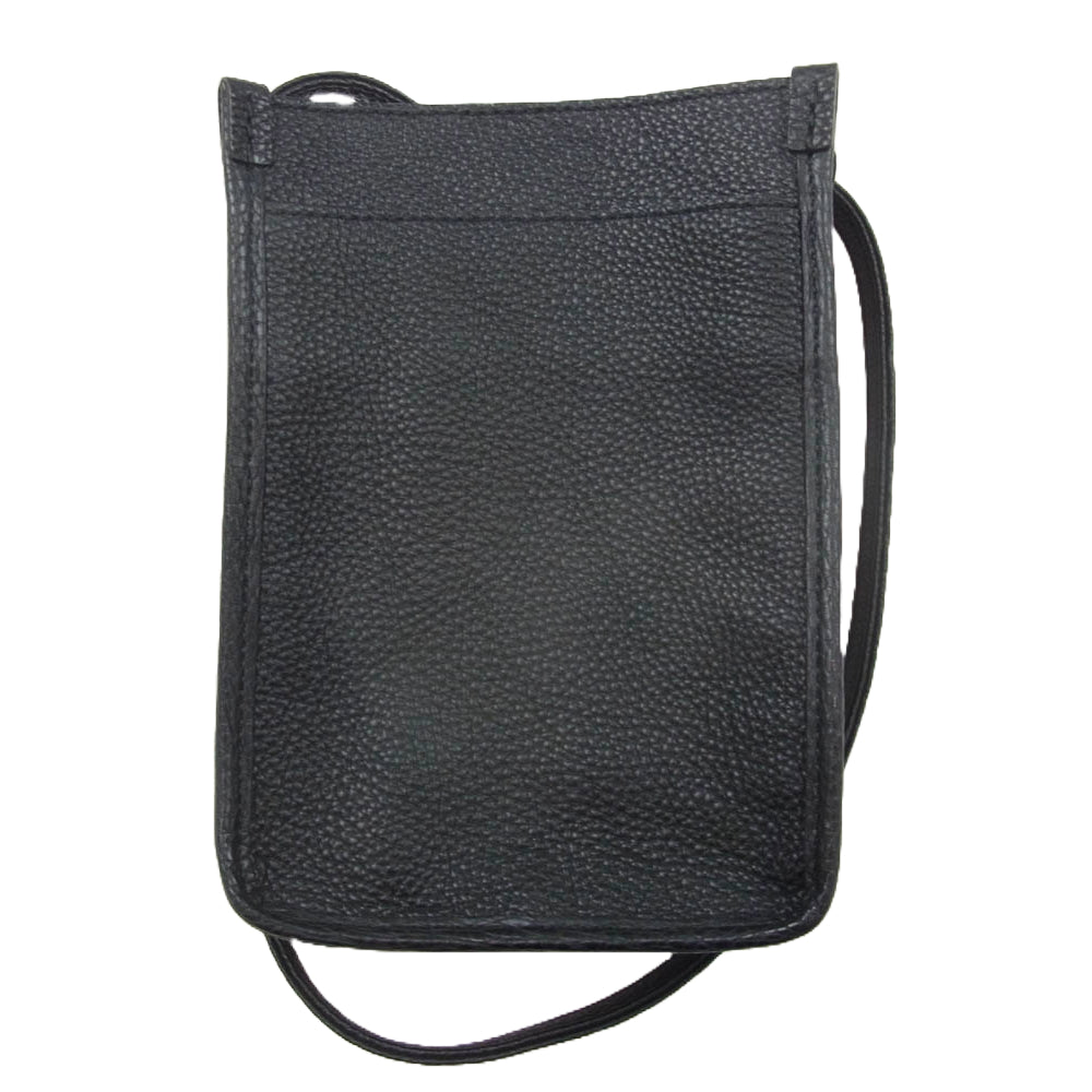 土屋鞄製造所 ファイングレインレザー トラベル ミニ ショルダー バッグ ブラック系【中古】