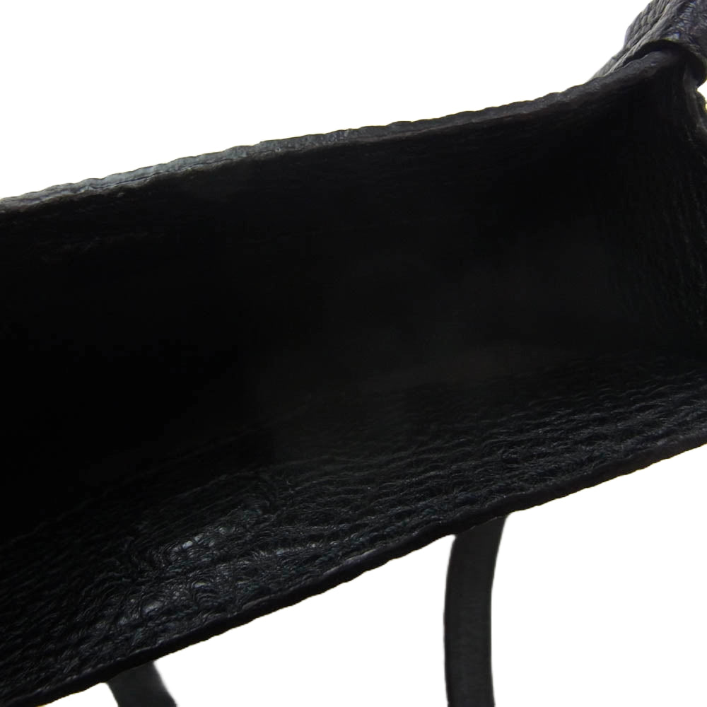 土屋鞄製造所 ファイングレインレザー トラベル ミニ ショルダー バッグ ブラック系【中古】