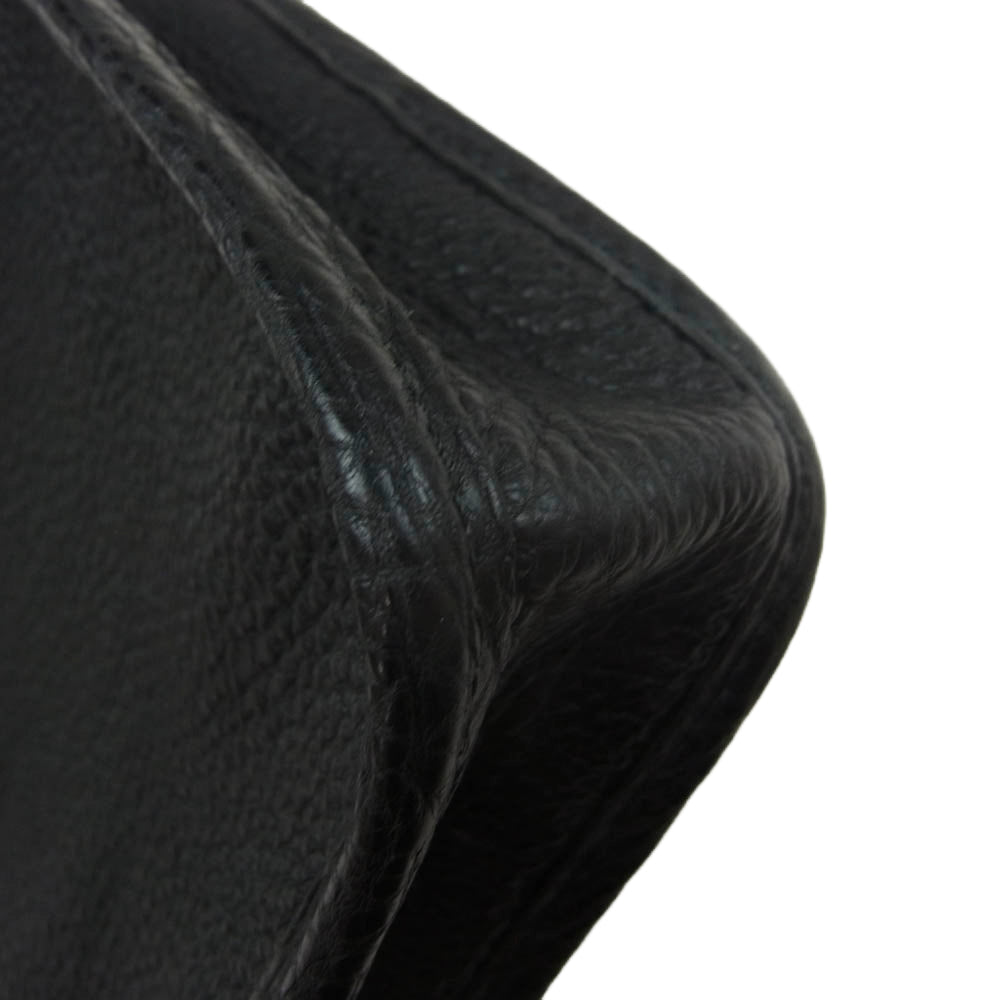 土屋鞄製造所 ファイングレインレザー トラベル ミニ ショルダー バッグ ブラック系【中古】