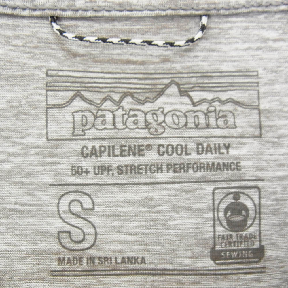 patagonia パタゴニア 45235SP20 キャプリーンクールデイリー ロゴ 半袖 Tシャツ グレー系 S【中古】