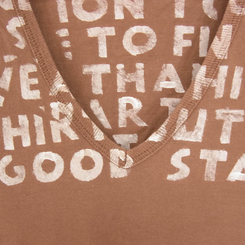 MARTIN MARGIELA マルタンマルジェラ 初期 AIDS エイズティー Tシャツ 半袖 ブラウン系 S【中古】