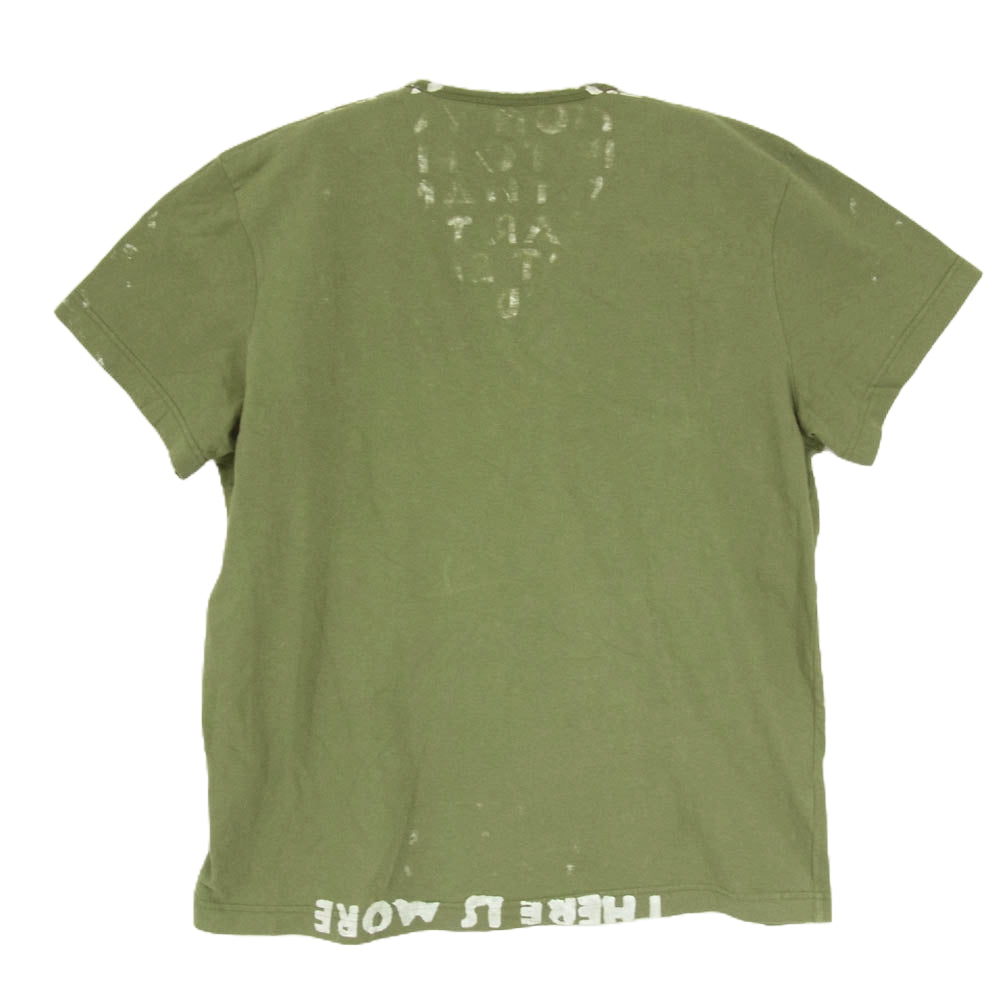 MARTIN MARGIELA マルタンマルジェラ 333-34303 初期 AIDS エイズティー Tシャツ 半袖 グリーン系 カーキ系 M【中古】