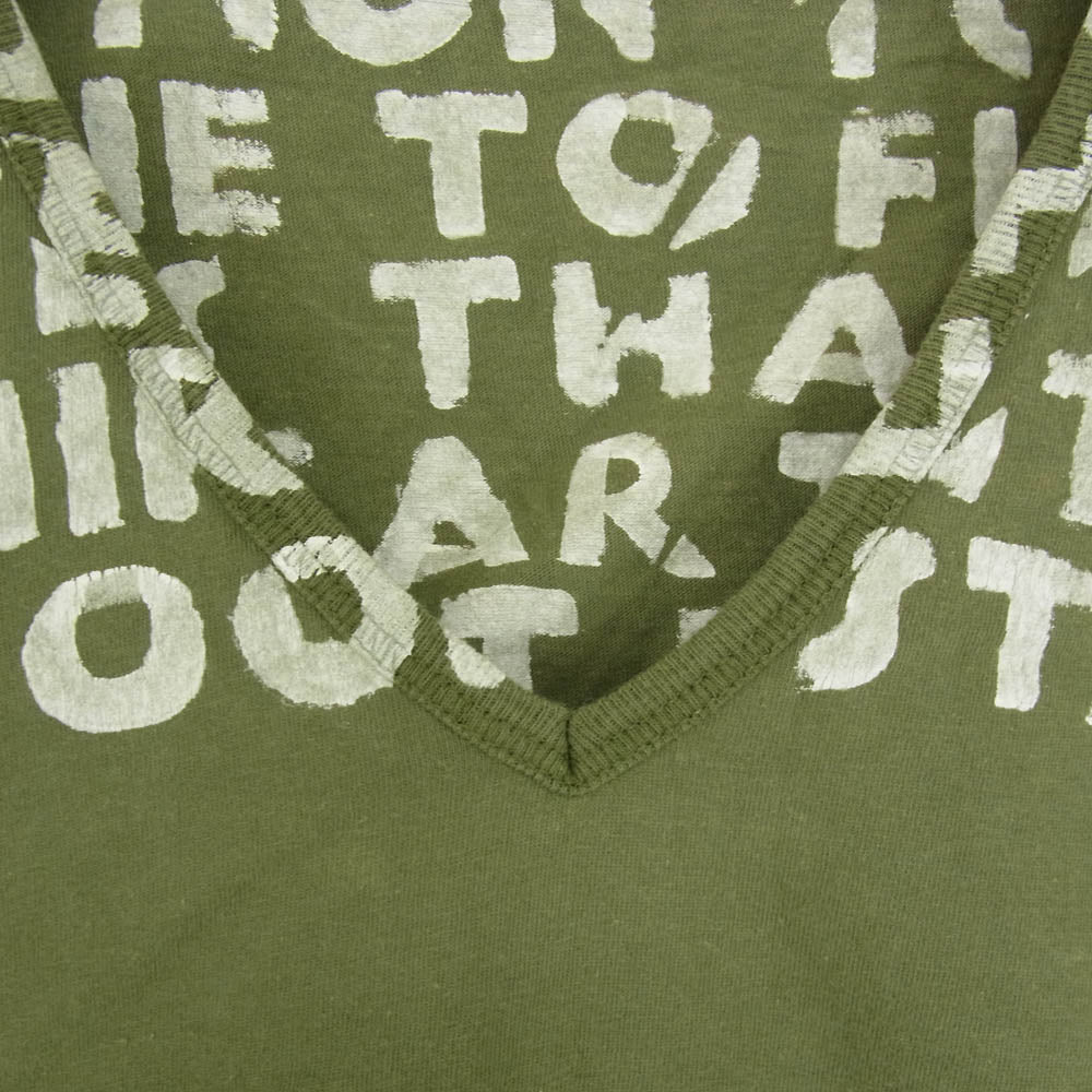 MARTIN MARGIELA マルタンマルジェラ 333-34303 初期 AIDS エイズティー Tシャツ 半袖 グリーン系 カーキ系 M【中古】