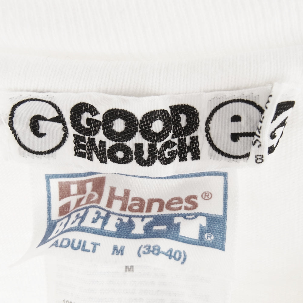 GOODENOUGH グッドイナフ 98年製 90s 初期 archive アーカイブ Hanes BEEFY GEJANE プリント Tee 半袖 Ｔシャツ ホワイト系 M【中古】
