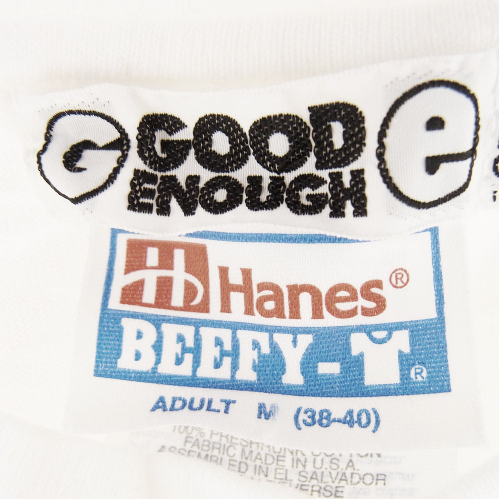 GOODENOUGH グッドイナフ 90s 初期 archive アーカイブ Hanes BEEFY G CLASSC COLLECTION プリント Tee 半袖 Ｔシャツ ホワイト系 M【中古】