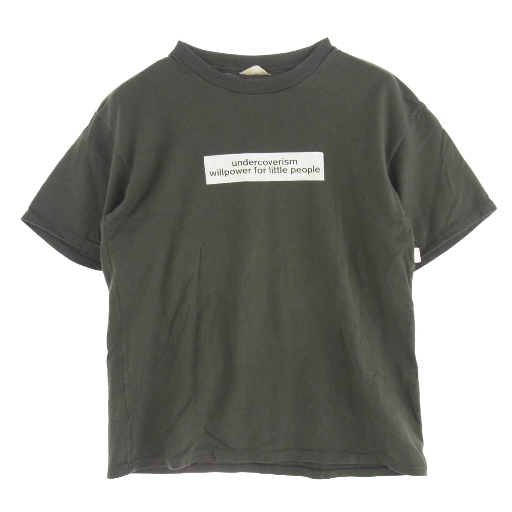 UNDERCOVER アンダーカバー 98年製 UC-85-T-102 90s 初期 archive アーカイブ ボックスロゴ プリント 半袖 Ｔシャツ グレー系 L【中古】