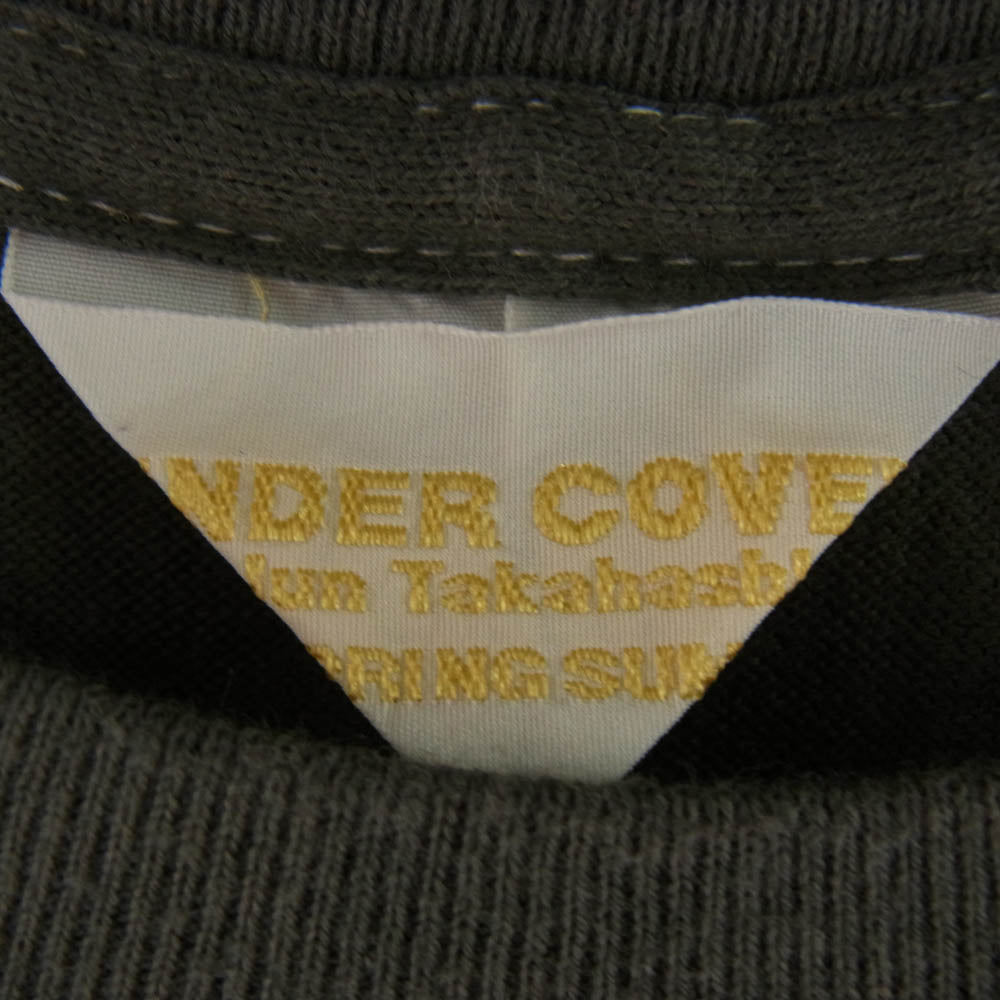 UNDERCOVER アンダーカバー 98年製 UC-85-T-102 90s 初期 archive アーカイブ ボックスロゴ プリント 半袖 Ｔシャツ グレー系 L【中古】