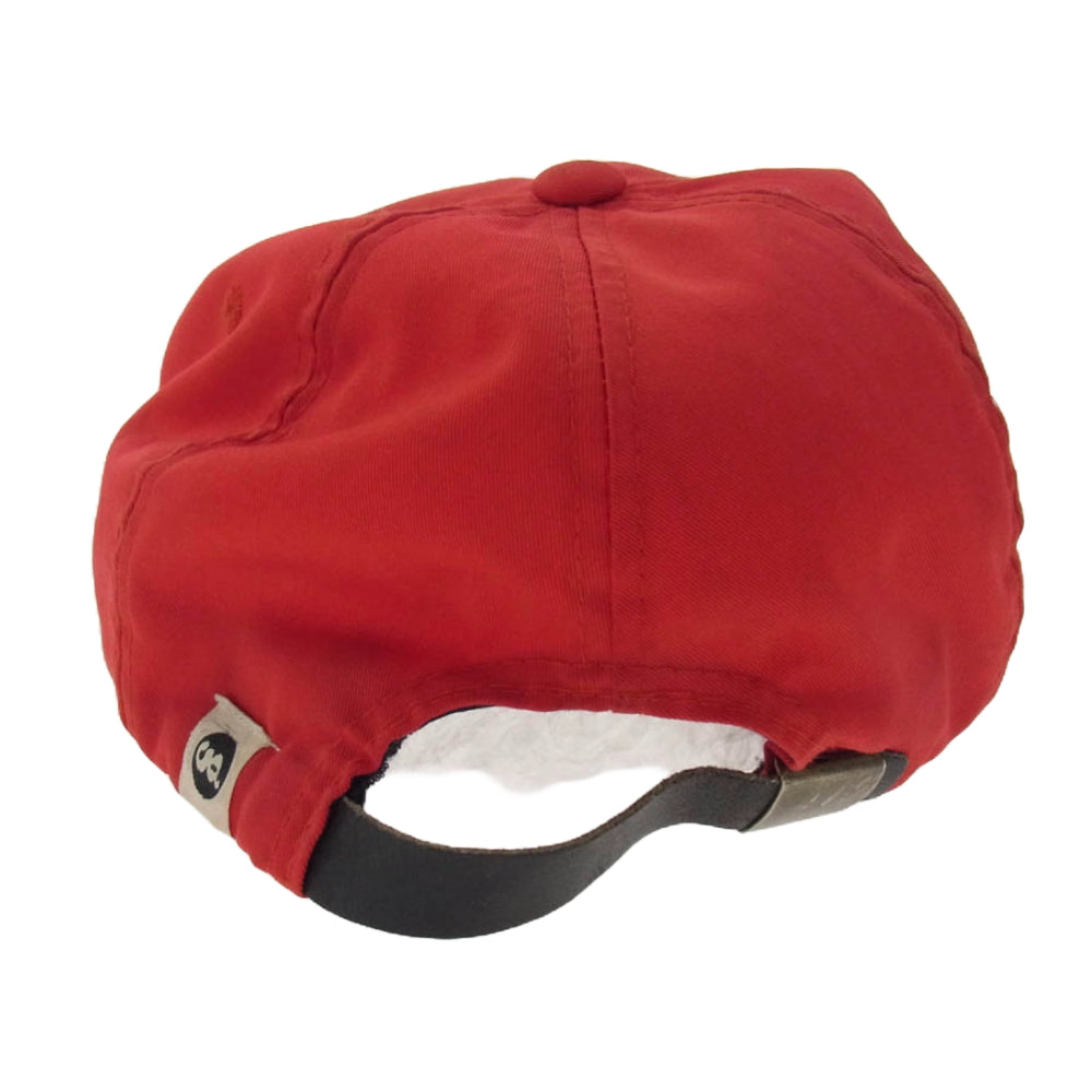 GOODENOUGH グッドイナフ 初期 archive アーカイブ フルロゴ 刺繍 サンバイザー付 CAP キャップ レッド系【中古】