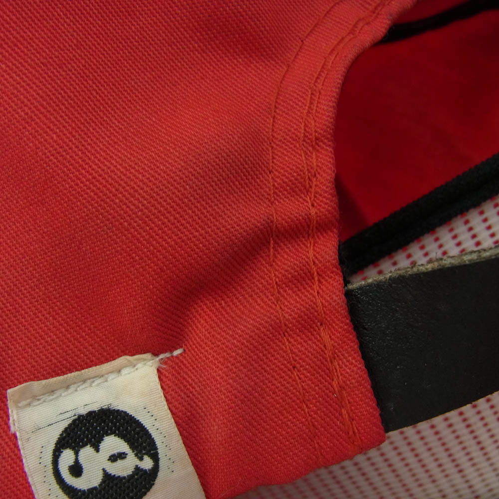 GOODENOUGH グッドイナフ 初期 archive アーカイブ フルロゴ 刺繍 サンバイザー付 CAP キャップ レッド系【中古】