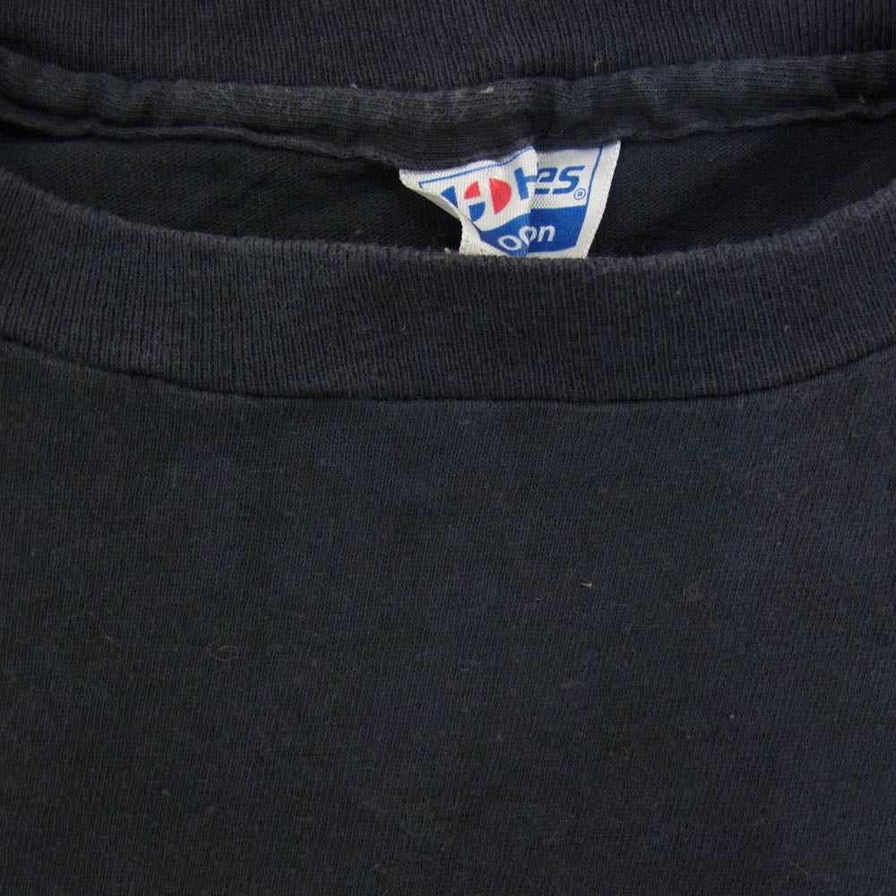 ヴィンテージ 80s Hanes def jam 半袖 プリント Tシャツ ネイビー系 L【中古】