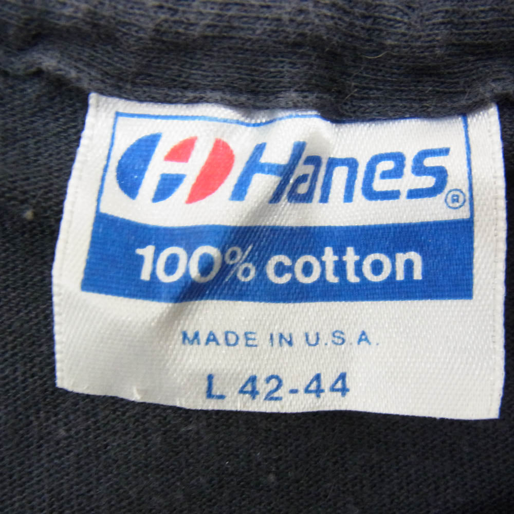 ヴィンテージ 80s Hanes def jam 半袖 プリント Tシャツ ネイビー系 L【中古】