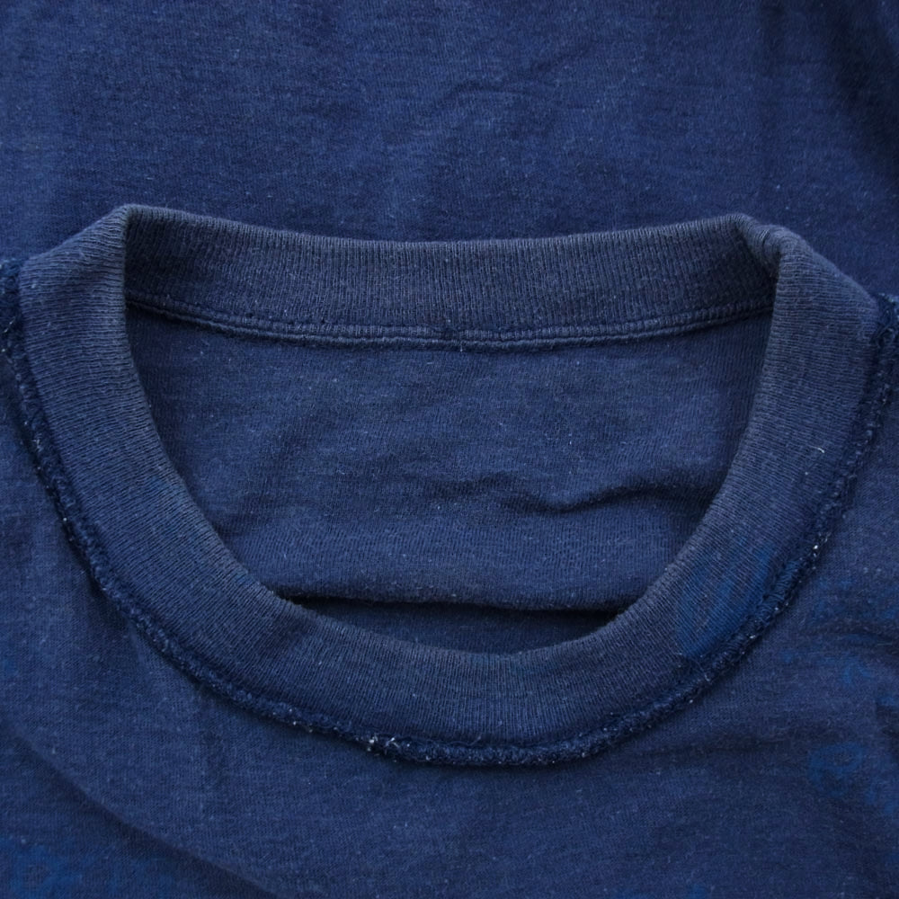 UNDERCOVER アンダーカバー 90s 初期 archive アーカイブ ピンクタグ インサイドアウト ロゴ プリント 半袖 Ｔシャツ ネイビー系【中古】