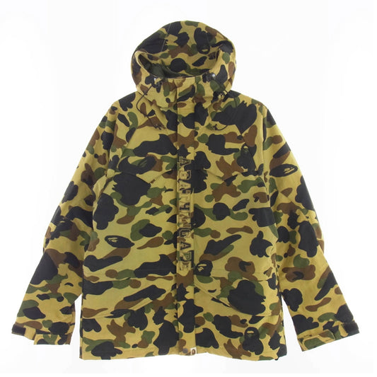 A BATHING APE アベイシングエイプ 96年製 90s 初期 archive アーカイブ１st カモ 猿迷彩 スノボ ジャケット カーキ系 マルチカラー系 M【中古】