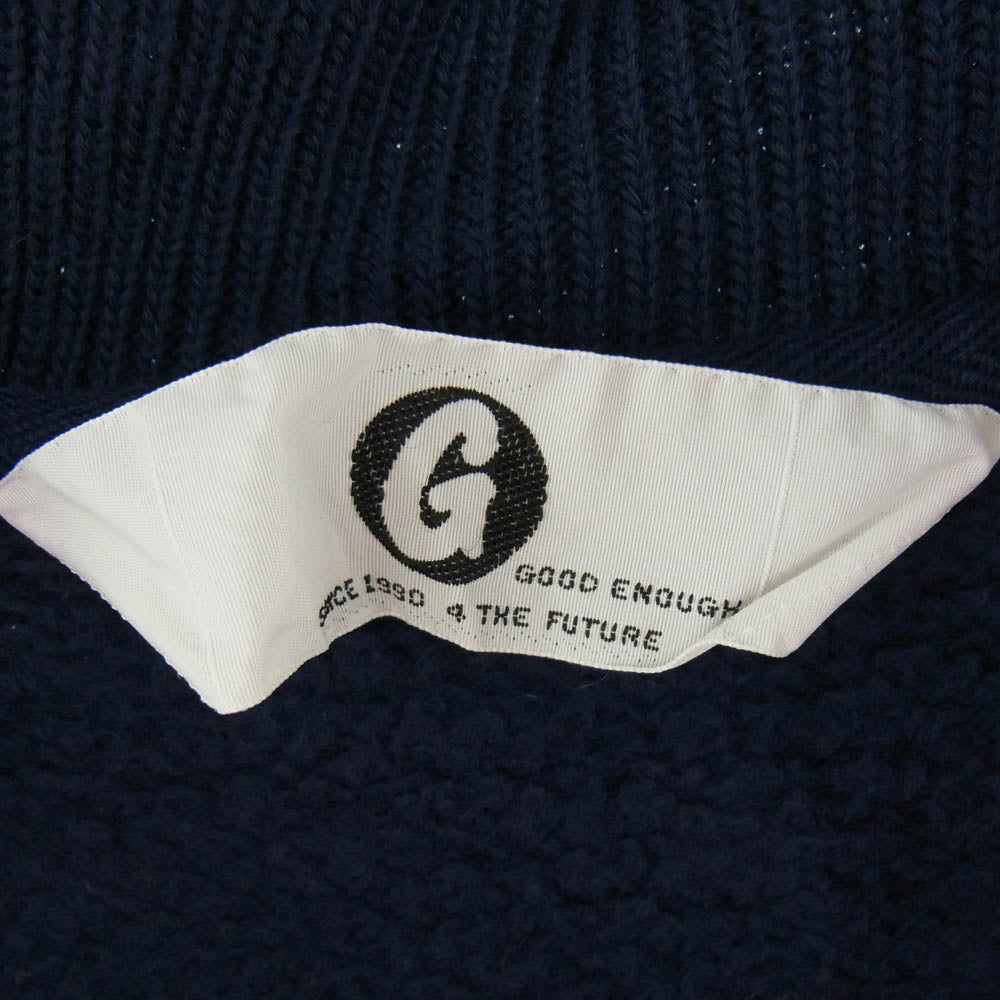GOODENOUGH グッドイナフ 90s 初期 archive アーカイブ GE ワッペン スウェット スタジャン ネイビー系 M【中古】