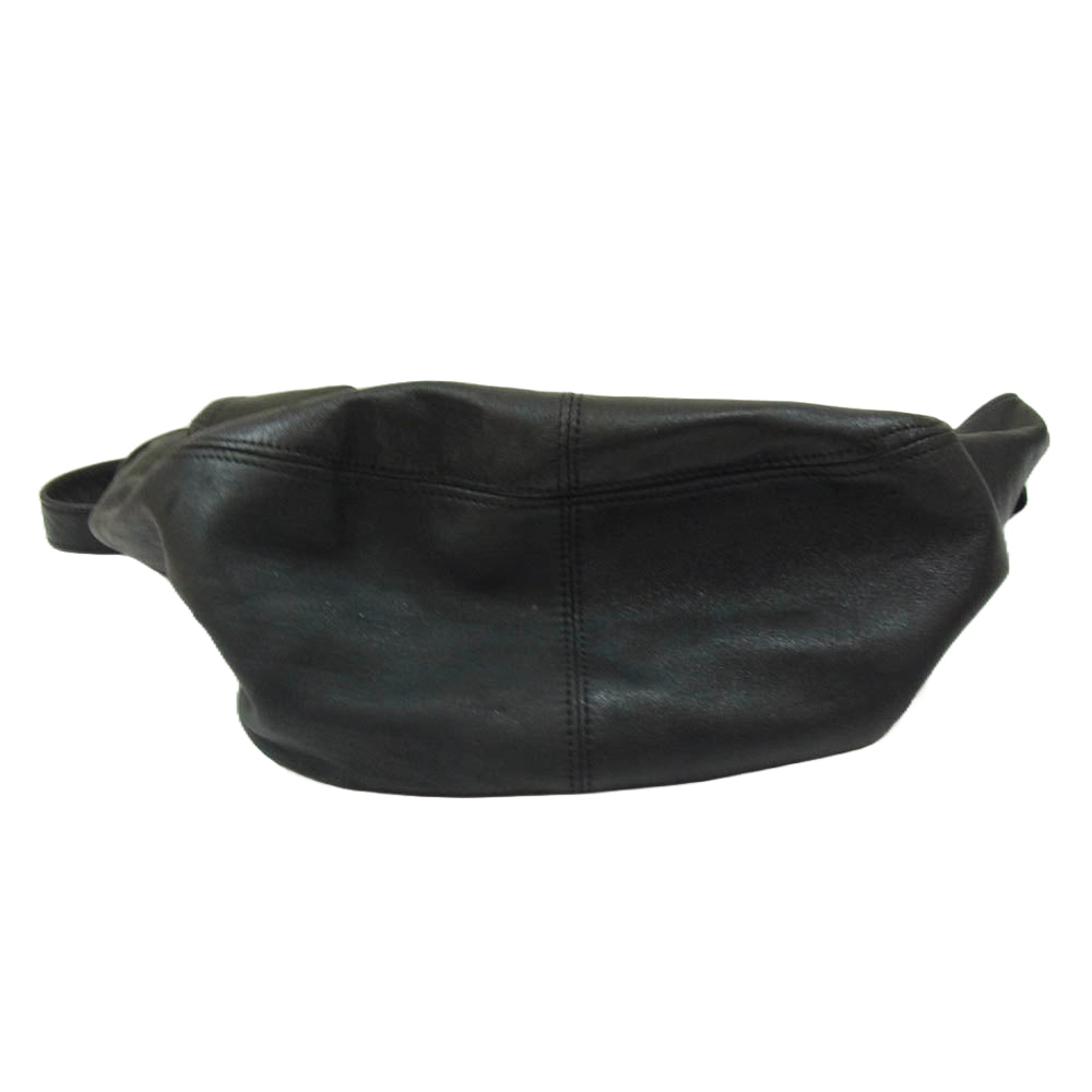 Yohji Yamamoto POUR HOMME ヨウジヤマモトプールオム HZ-I02-772 ホースレザー BLACK Leather shoulder bag ブラック レザー ショルダー バッグ ブラック系【中古】