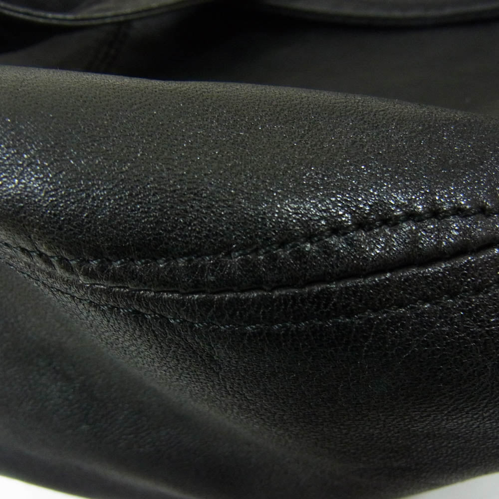 Yohji Yamamoto POUR HOMME ヨウジヤマモトプールオム HZ-I02-772 ホースレザー BLACK Leather shoulder bag ブラック レザー ショルダー バッグ ブラック系【中古】