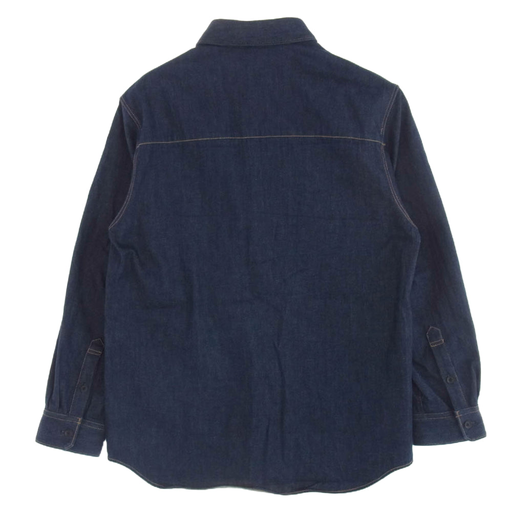 Yohji Yamamoto POUR HOMME ヨウジヤマモトプールオム 24AW HO-B43-023 8OZ DENIM FRONT STRIP SHIRT デニムフロントストリップシャツ インディゴブルー系 2【中古】