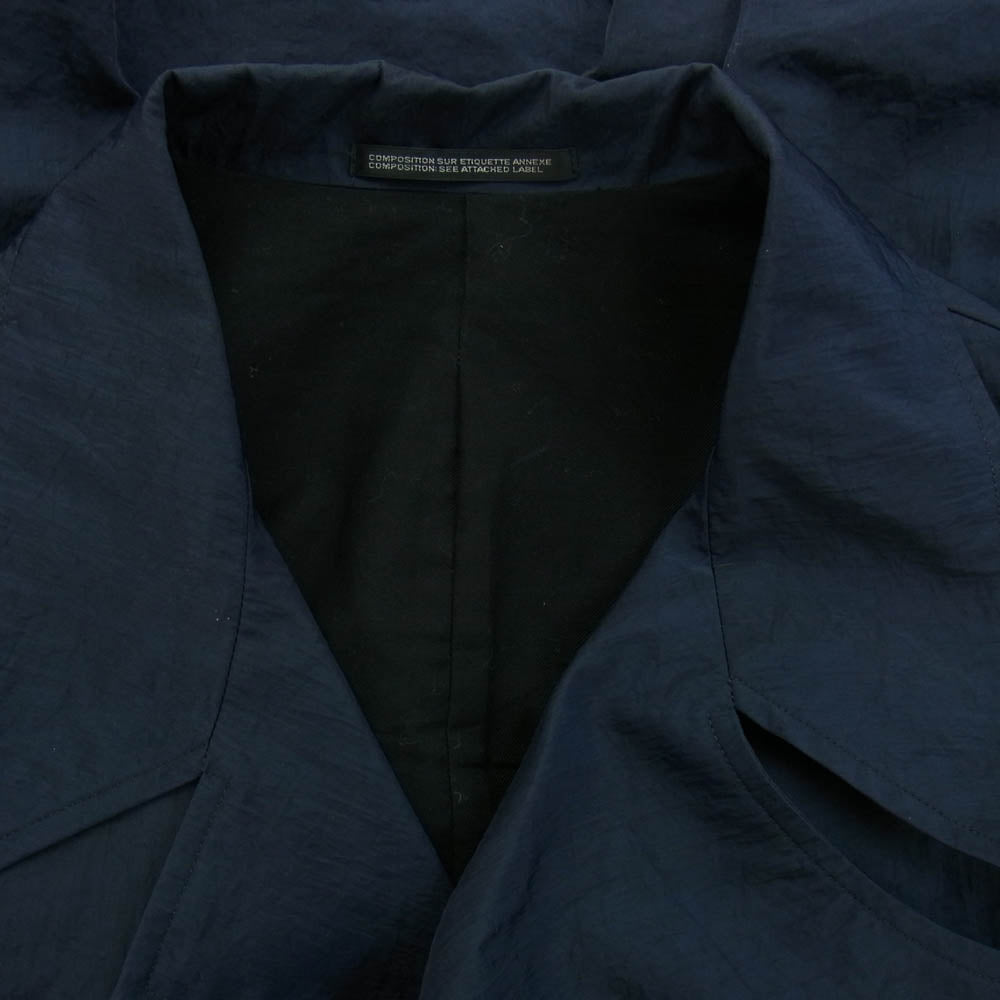 Yohji Yamamoto POUR HOMME ヨウジヤマモトプールオム 24AW HO-C13-606 NYLON TWILL NAVY ASYMMETRY COAT ナイロン ツイル アシンメトリー コート ダークネイビー系 1【中古】