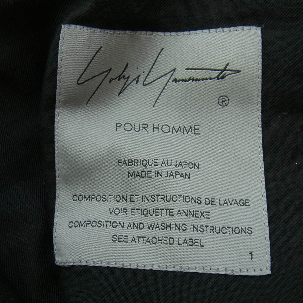 Yohji Yamamoto POUR HOMME ヨウジヤマモトプールオム 24AW HO-C13-606 NYLON TWILL NAVY ASYMMETRY COAT ナイロン ツイル アシンメトリー コート ダークネイビー系 1【中古】