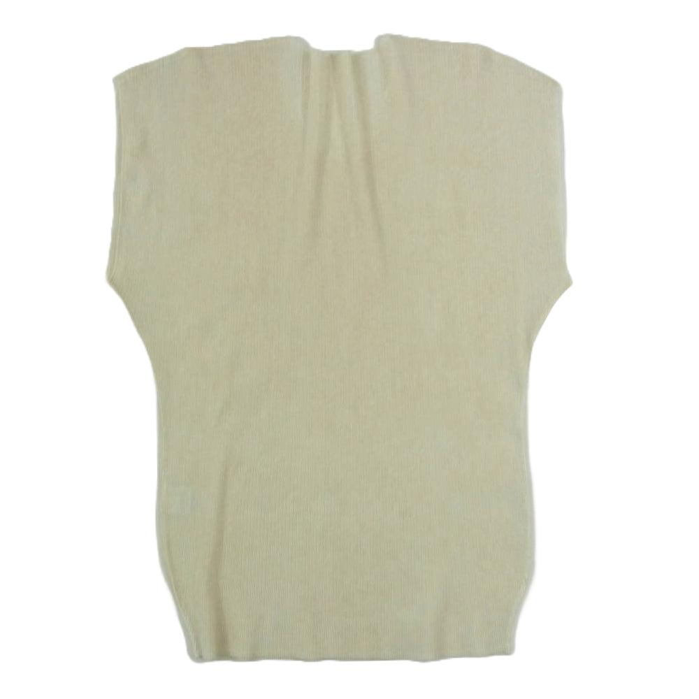 PLEATS PLEASE プリーツプリーズ イッセイミヤケ PP19-JK212 プリーツ加工 細プリーツ フレンチスリーブ カットソー オフホワイト系 3【中古】