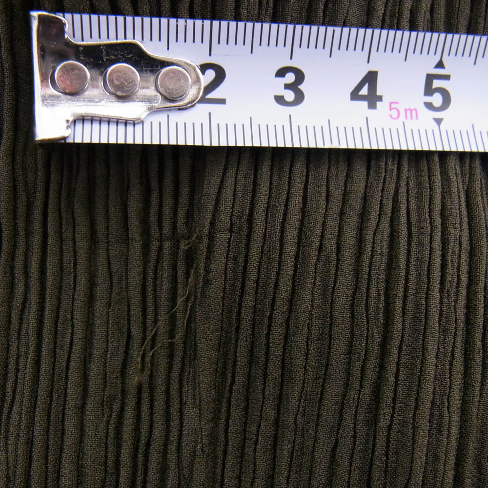 ISSEY MIYAKE イッセイミヤケ IF82FF441 FETE フェテ プリーツ加工 ロング パンツ ブラウン カーキ系 1【中古】