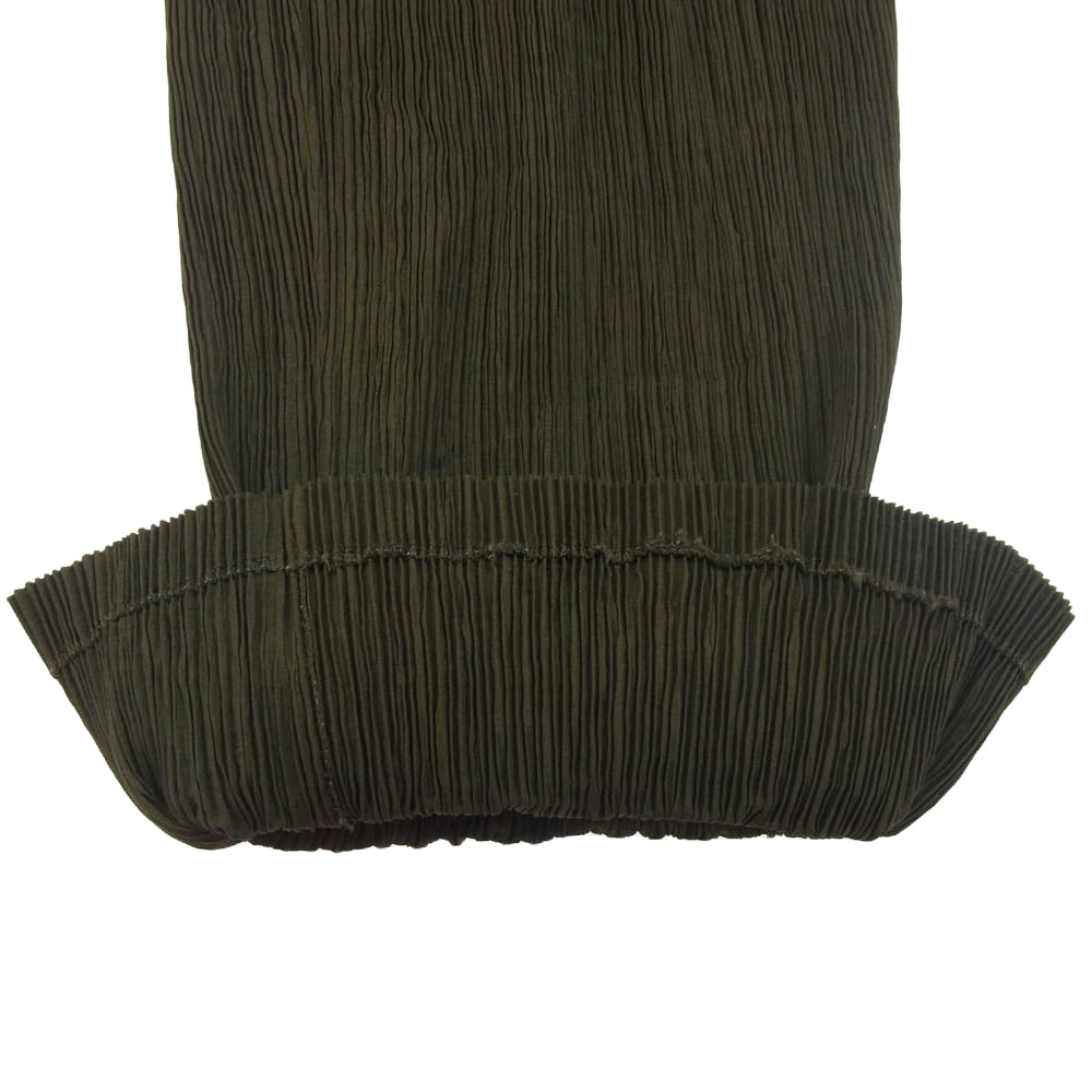 ISSEY MIYAKE イッセイミヤケ IF82FF441 FETE フェテ プリーツ加工 ロング パンツ ブラウン カーキ系 1【中古】