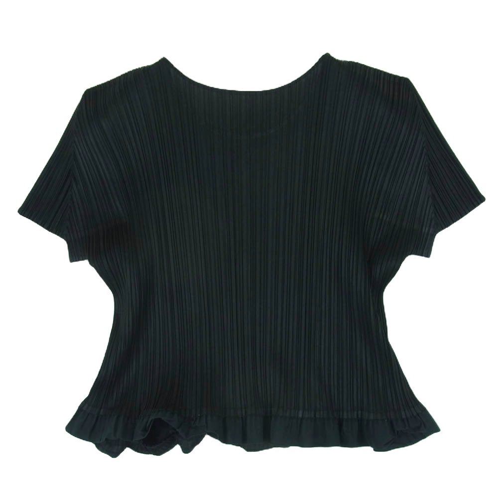 PLEATS PLEASE プリーツプリーズ イッセイミヤケ PP63-JK611 プリーツ加工 ショートスリーブ フリル カットソー 半袖 ブラック系 3【中古】