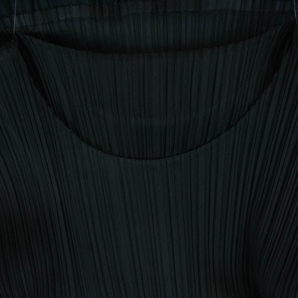 PLEATS PLEASE プリーツプリーズ イッセイミヤケ PP63-JK611 プリーツ加工 ショートスリーブ フリル カットソー 半袖 ブラック系 3【中古】