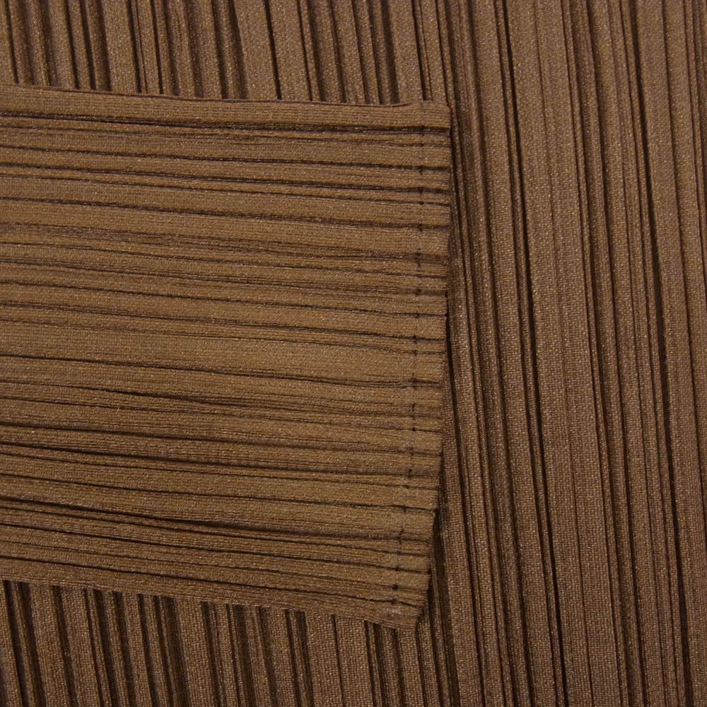 PLEATS PLEASE プリーツプリーズ イッセイミヤケ PP61-JK203 プリーツ加工 ボトルネック カットソー ブラウン系 3【中古】