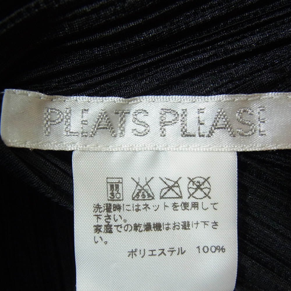 PLEATS PLEASE プリーツプリーズ イッセイミヤケ PP63-JT187 プリーツ加工 ロング カットソー ワンピース ブラック系 3【中古】
