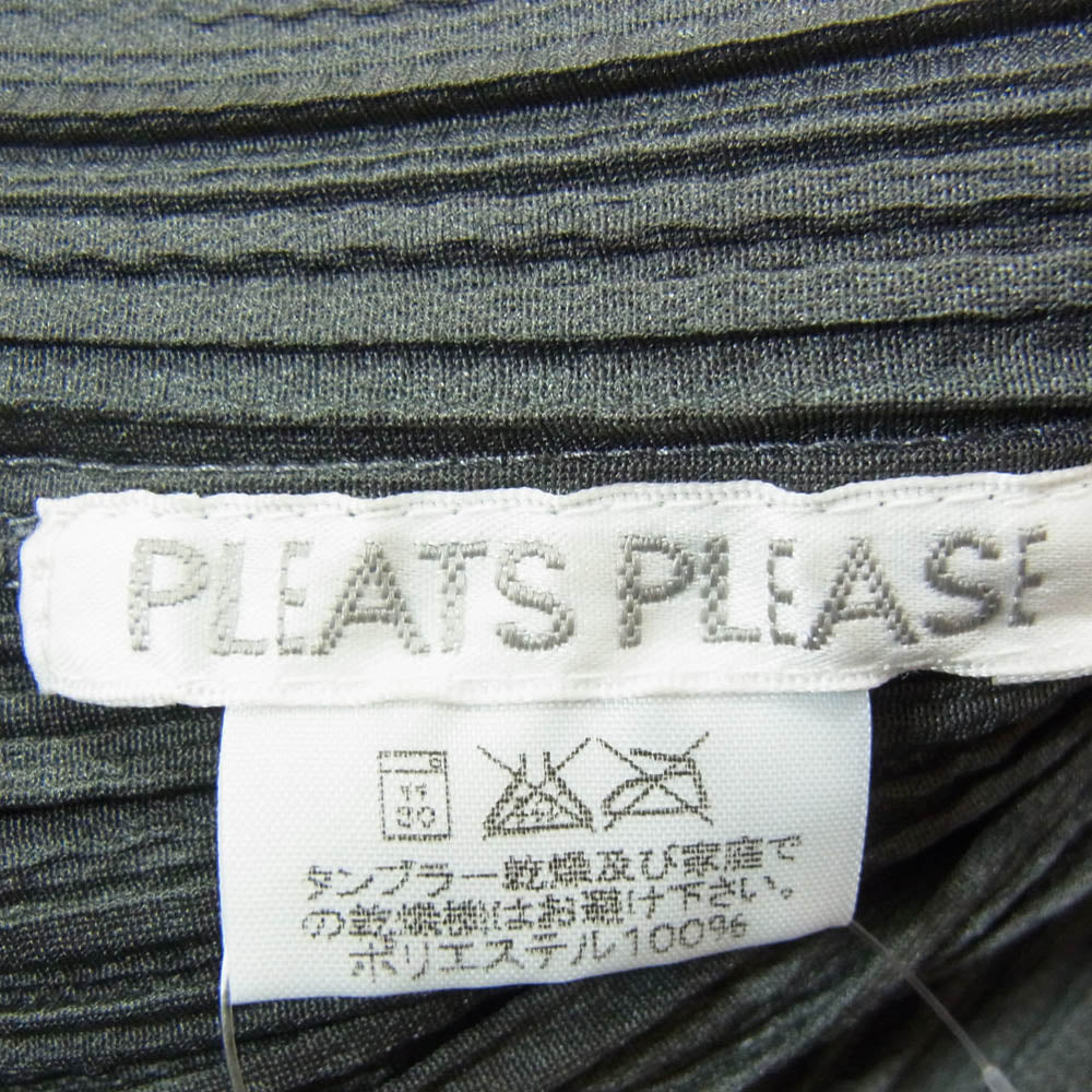 PLEATS PLEASE プリーツプリーズ イッセイミヤケ PP14-JH676 プリーツ加工 メッシュ レイヤード ワンピース カーキ系 1【中古】
