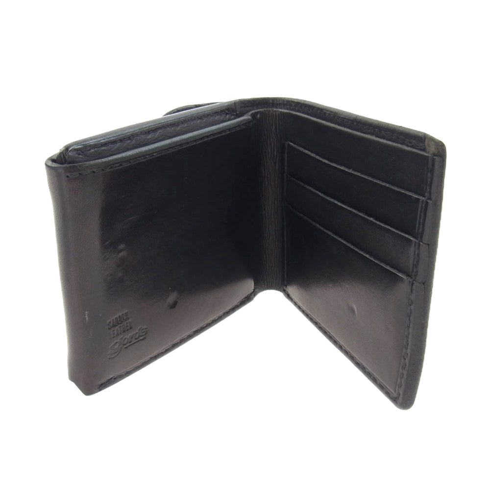 goro's ゴローズ 二つ折り コンチョ ビーズ レザー ウォレット 財布 ブラック系【中古】