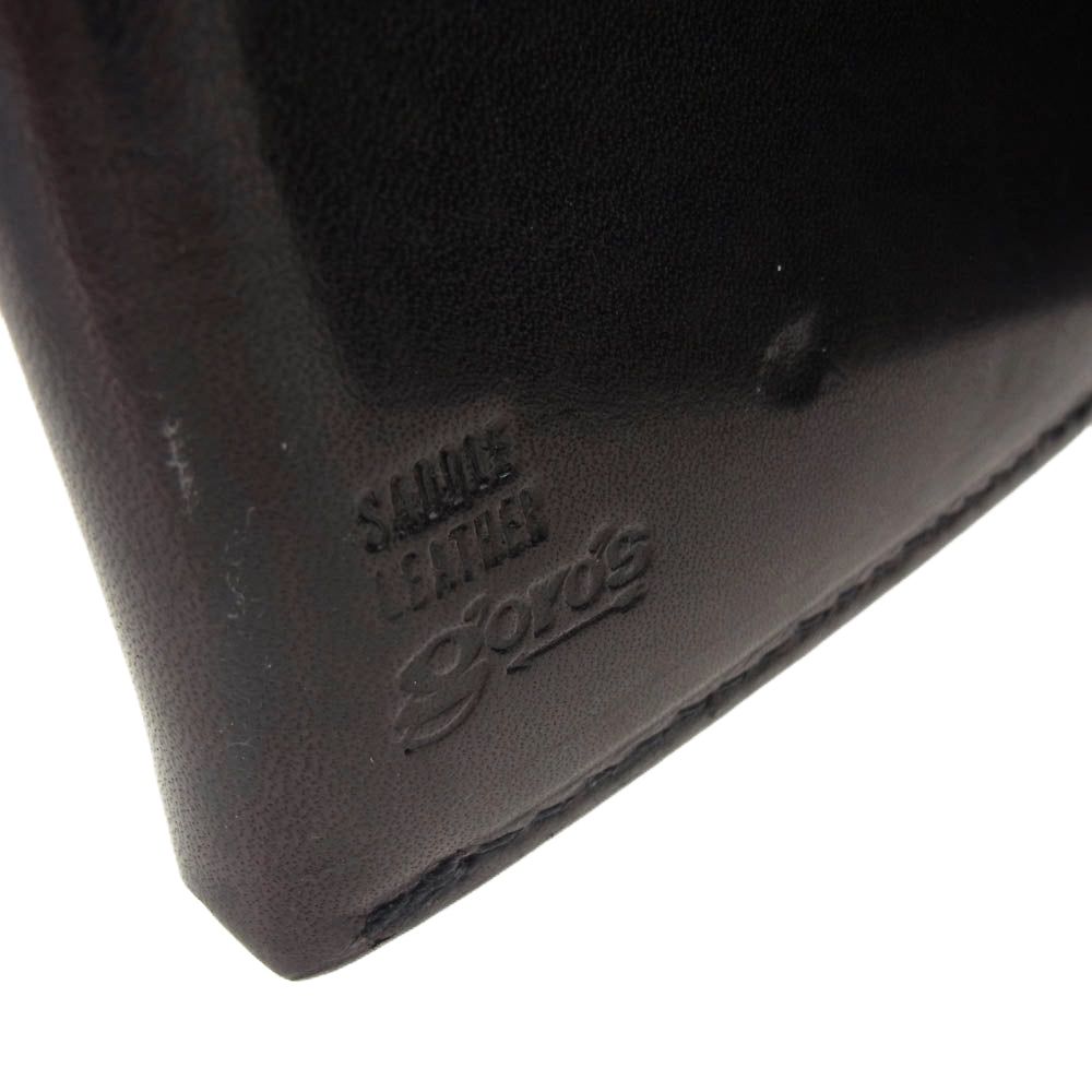 goro's ゴローズ 二つ折り コンチョ ビーズ レザー ウォレット 財布 ブラック系【中古】