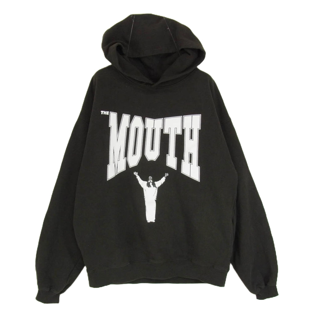 ニシモトイズザマウス MOUTH SWEAT HOODIE ロゴ プルオーバー スウェット パーカー ブラック系 M【中古】