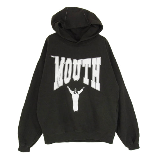 ニシモトイズザマウス MOUTH SWEAT HOODIE ロゴ プルオーバー スウェット パーカー ブラック系 M【中古】