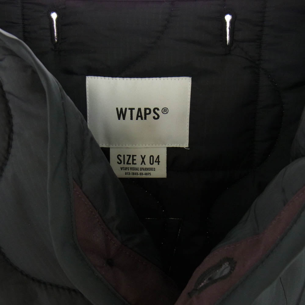 WTAPS ダブルタップス 24AW 241CWDT-JKM02 WLJ Jacket Nylon. Ripstop. VV ナイロン リップストップ キルティング ジャケット ブラック系 X04【中古】