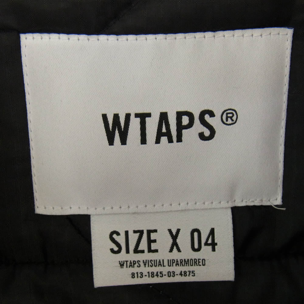 WTAPS ダブルタップス 24AW 241CWDT-JKM02 WLJ Jacket Nylon. Ripstop. VV ナイロン リップストップ キルティング ジャケット ブラック系 X04【中古】
