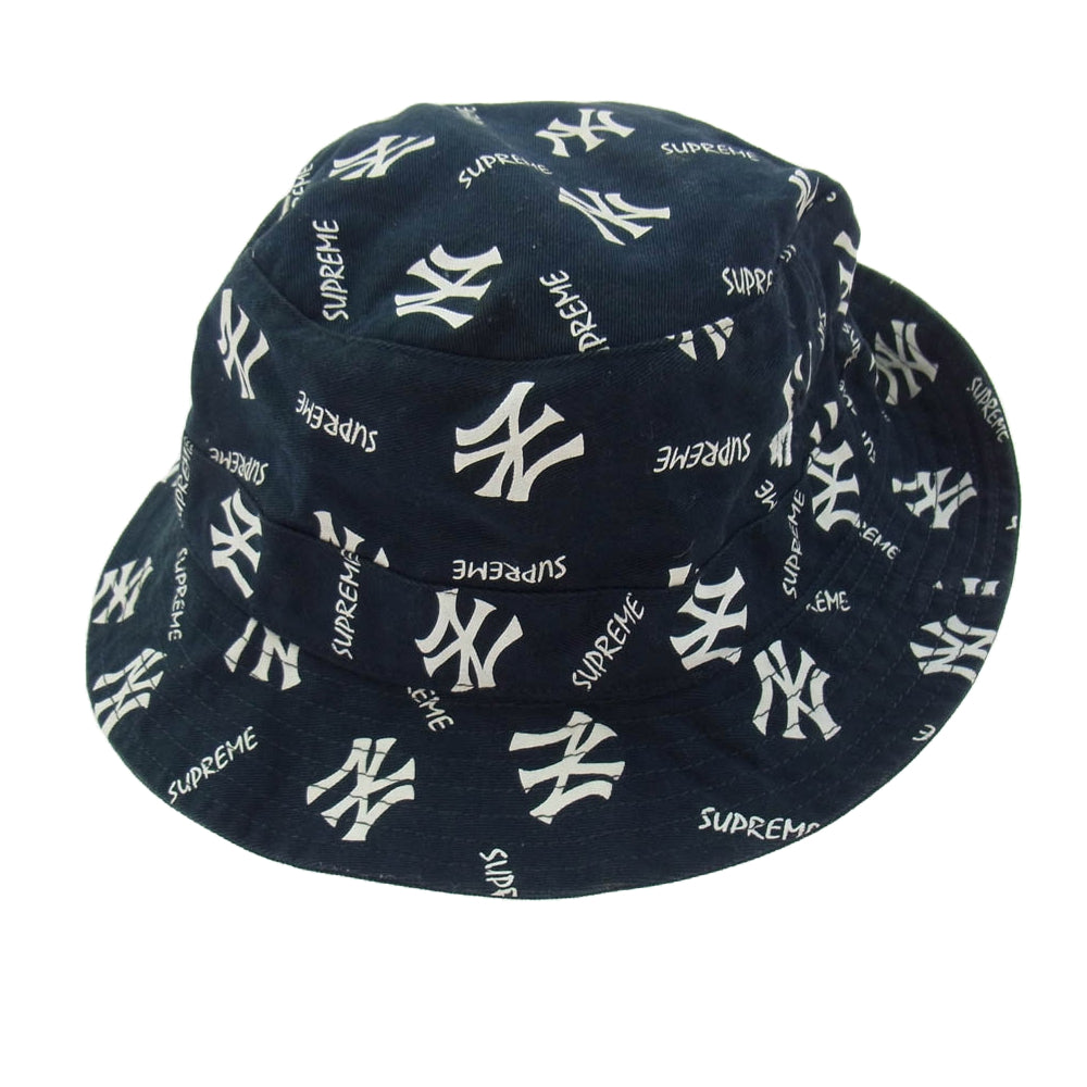 Supreme シュプリーム 15SS New York Yankees  Crusher Hat 47 ニューヨーク ヤンキース クラッシャー バケット ハット ダークネイビー系 M-L【中古】