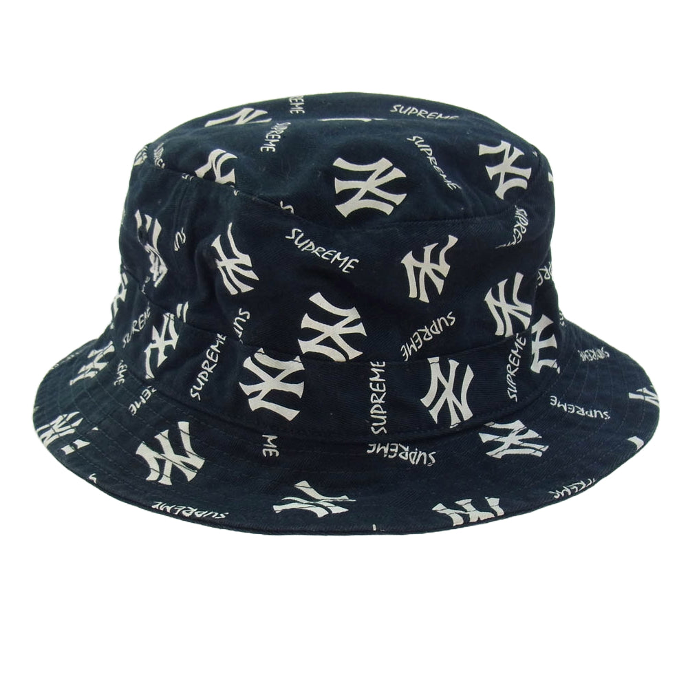 Supreme シュプリーム 15SS New York Yankees  Crusher Hat 47 ニューヨーク ヤンキース クラッシャー バケット ハット ダークネイビー系 M-L【中古】