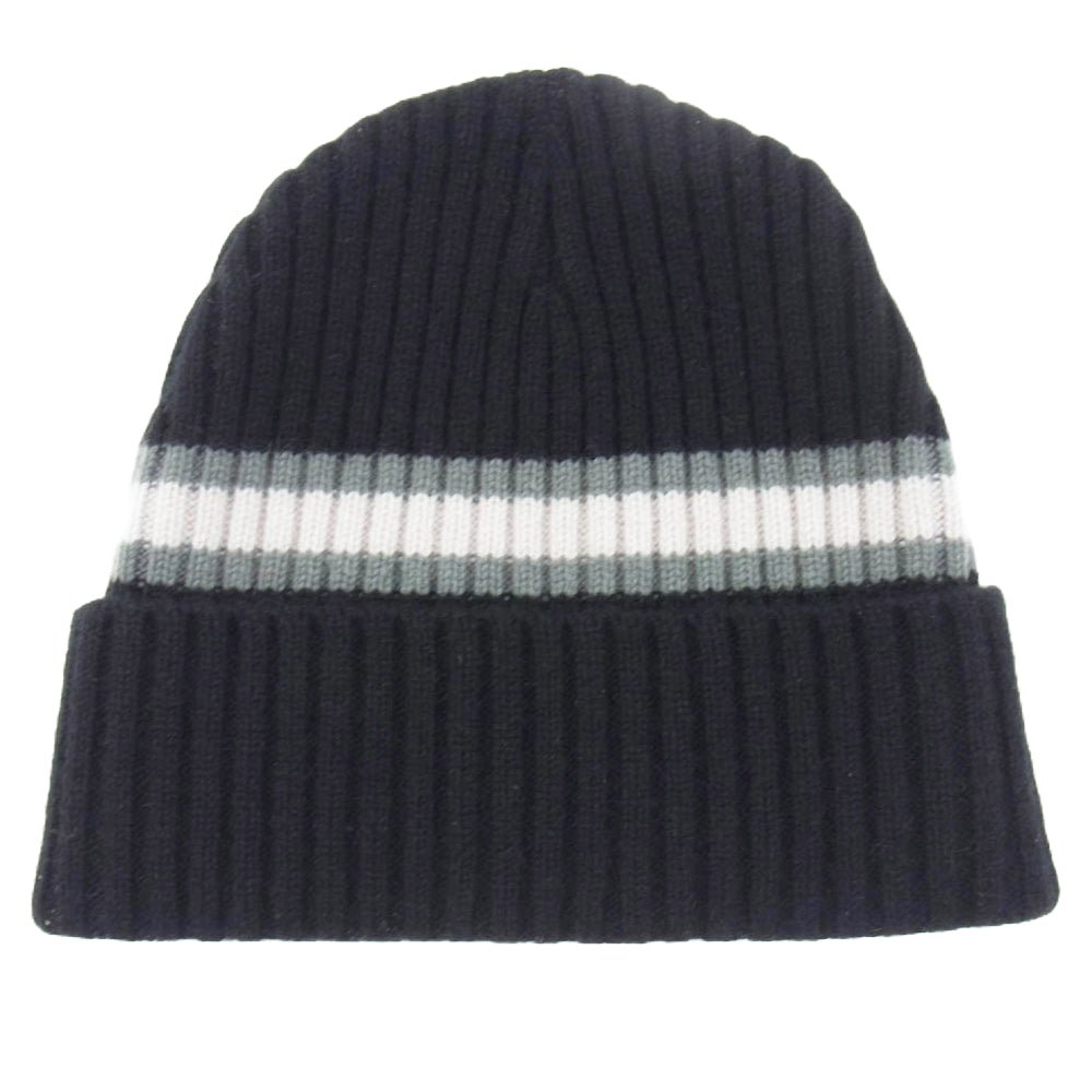 Supreme シュプリーム 23AW Stripe Cashmere Beanie ストライプト カシミヤ カシミア ビーニー ニット ブラック ブラック系 58cm【中古】