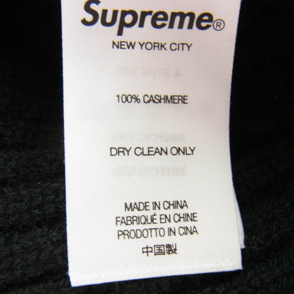Supreme シュプリーム 23AW Stripe Cashmere Beanie ストライプト カシミヤ カシミア ビーニー ニット ブラック ブラック系 58cm【中古】