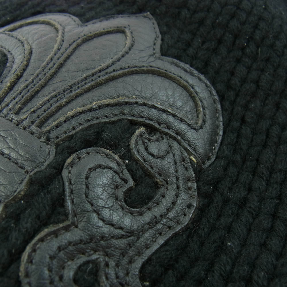 CHROME HEARTS クロムハーツ（原本無） CASHMERE BS FLARE BEANIE カシミヤ BSフレア ビーニー ニットキャップ ブラック系【中古】