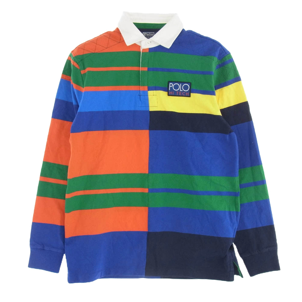 未使用級 XL　ポロラルフローレン　ラグビー ジャージ　特大　マルチボーダー 未使用級 XL ポロラルフローレン ラグビー ジャージ 特大 マルチ